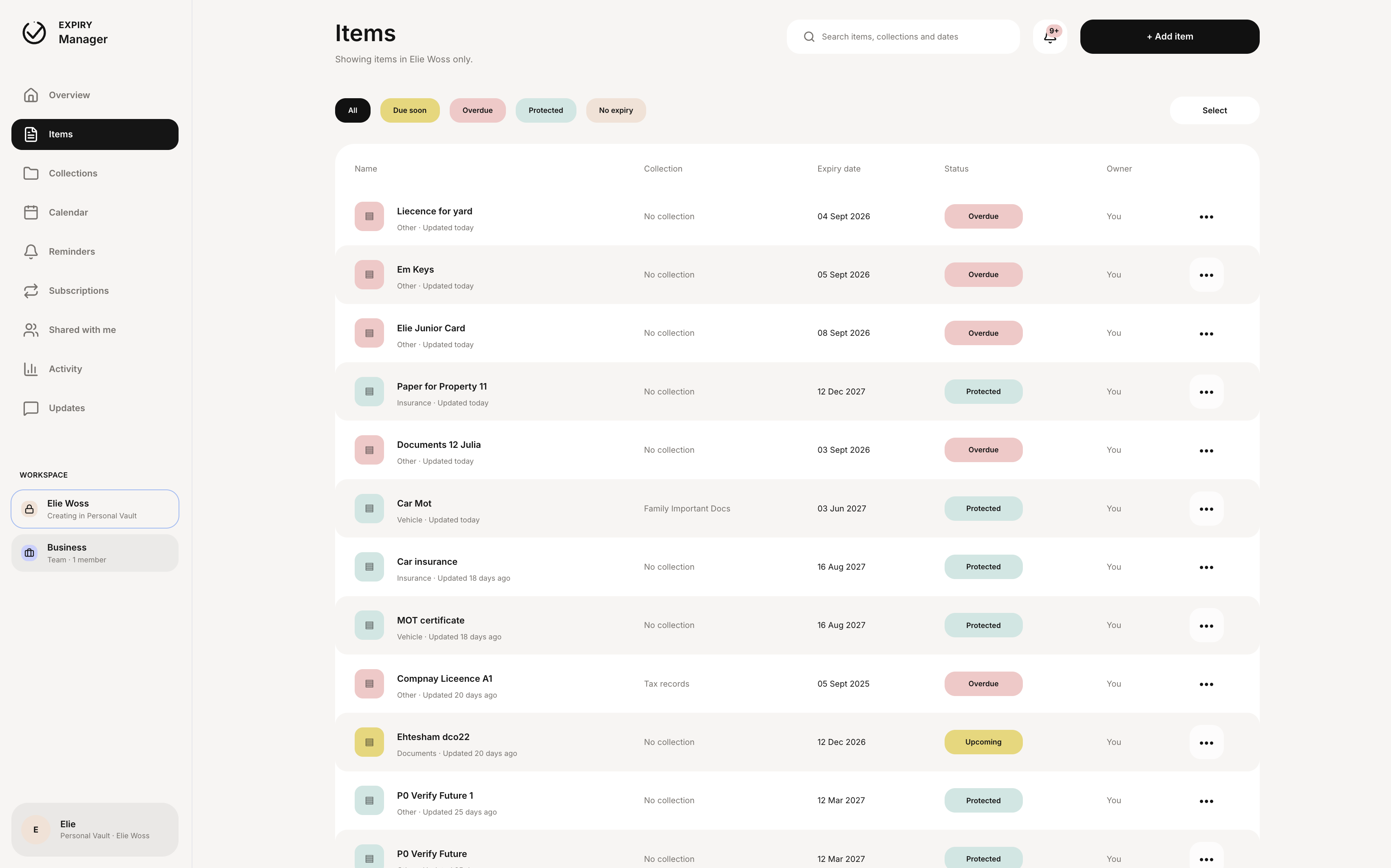 Expiry Manager